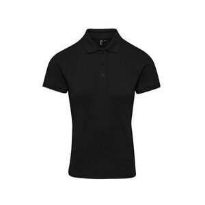 Premier Womens/Ladies Coolchecker Plus Polo Shirt / Black